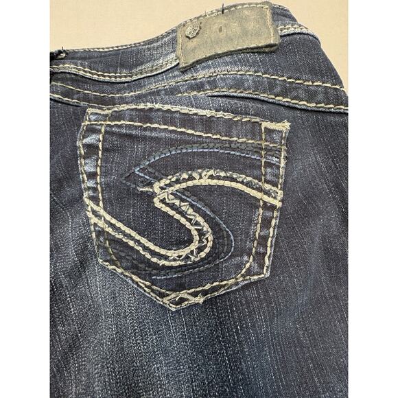 Silver Jeans Tuesday 16 1/2" Woman's Size 29/33 Bootcut Dark Wash Denim Y2K - Picture 9 of 9
